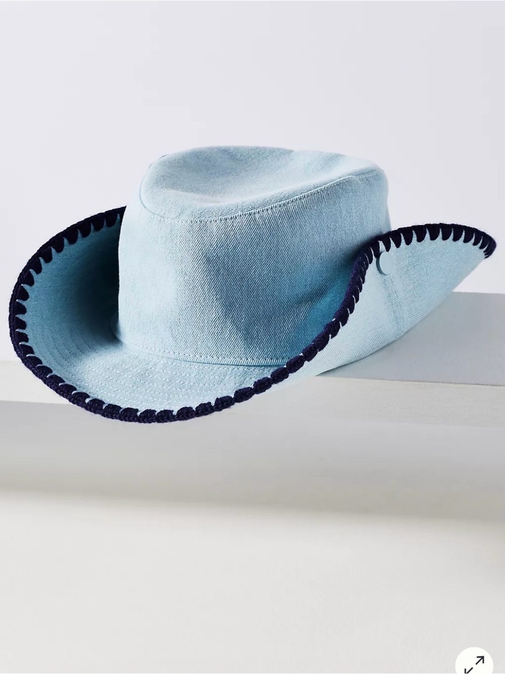 Anthropologie Western Whipstitch Bucket  Hat NWT